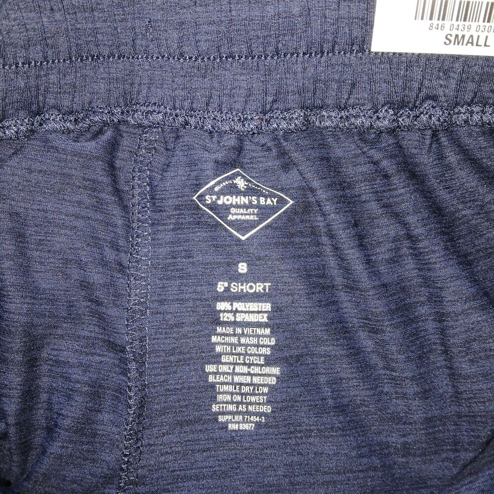 NWT ST JOHN'S BAY Women S Minimalist Pull-On Pockets Drawstring Navy Blue Shorts - Picture 8 of 8